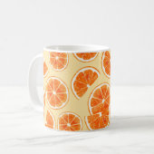 Orangenmuster Früchte, Diät Lebensmittel Aquarellf Kaffeetasse (Vorderseite Links)