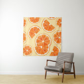 Orangenmuster Früchte, Diät Lebensmittel Aquarellf Wandteppich (Beispiel)