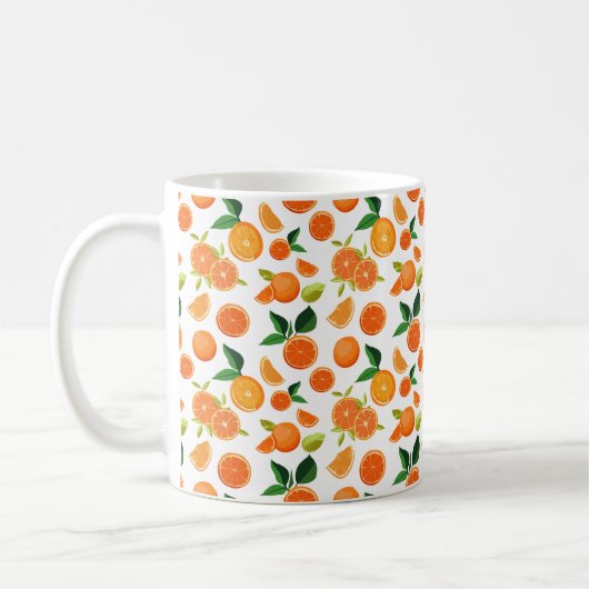 Orangenmuster Kaffeetasse (Links)