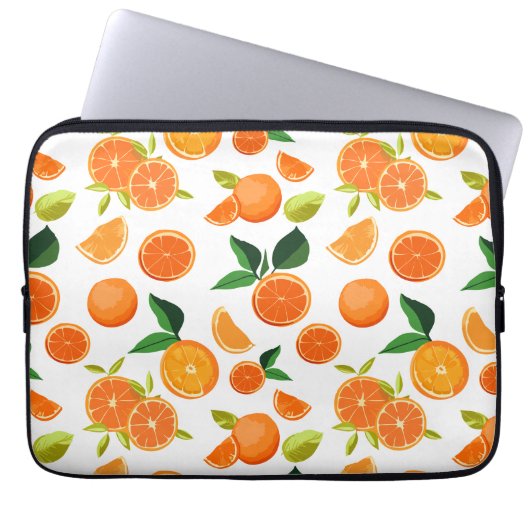Orangenmuster Laptopschutzhülle (Vorderseite)