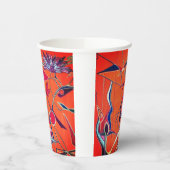 Orangenmuster Pappbecher (Links)