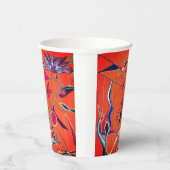 Orangenmuster Pappbecher (Rechts)