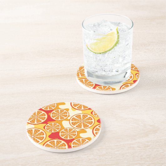 Orangenmuster Sandstein Untersetzer (Seite)