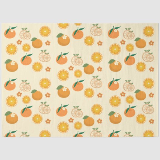 Orangenmuster Seidenpapier (Vorderseite)