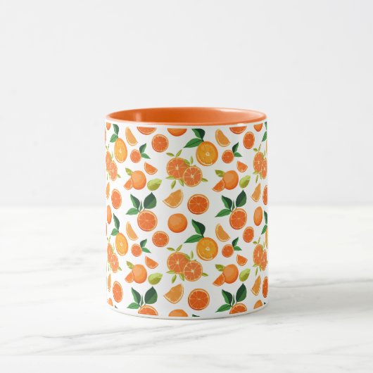 Orangenmuster Tasse (Zentrum)