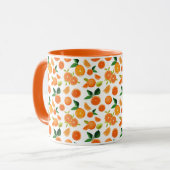 Orangenmuster Tasse (Vorderseite Links)