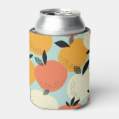 Orangenmuster: Vibrant Nahtloses Design. Dosenkühler (Kanne Vorderseite)