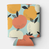 Orangenmuster: Vibrant Nahtloses Design. Dosenkühler (Rückseite)