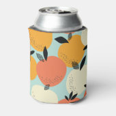 Orangenmuster: Vibrant Nahtloses Design. Dosenkühler (Kanne Rückseite)