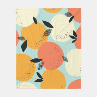 Orangenmuster: Vibrant Nahtloses Design. Fleecedecke