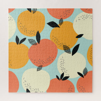 Orangenmuster: Vibrant Nahtloses Design. Puzzle
