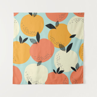 Orangenmuster: Vibrant Nahtloses Design. Wandteppich