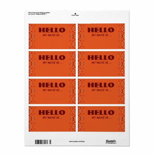 Orangenname Abzeichen (Vorne)