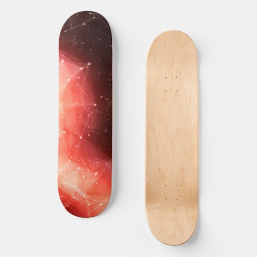 Orangennebel Skateboard | Cosmic Space Skateboard (Vorderseite)