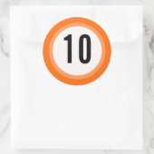 Orangennummer Runder Aufkleber (Tasche)