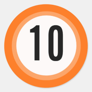 Orangennummer Runder Aufkleber