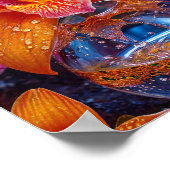 Orangenorchidee Blume Poster (Ecke)