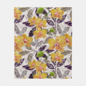 Orangenorchideen. Fleecedecke (Vorderseite)