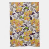 Orangenorchideen. Geschirrtuch (Vertikal)