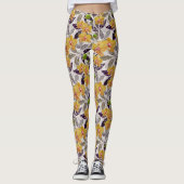 Orangenorchideen. Leggings (Vorderseite)