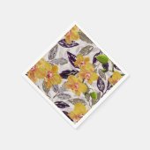 Orangenorchideen. Serviette (Ecke)