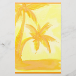 Orangenpalme Aquarellpapier Briefpapier