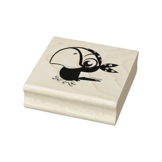 Orangenpapagei-Cartoon Gummistempel (Stempel)