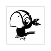 Orangenpapagei-Cartoon Permastempel (Design)