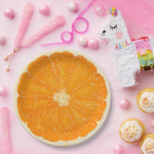 Orangenpapierplatte Pappteller (Party)