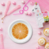 Orangenpapierplatte Pappteller (Party)