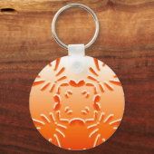 Orangenpatterierter Schlüsselanhänger (Vorderseite)