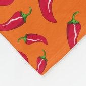 Orangenpfeffer mit personalisiertem Namen Fleecedecke (Ecke)