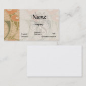 Orangenpfeife im Jugendstil Visitenkarte (Vorne/Hinten)