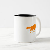 Orangenpferd Zweifarbige Tasse (VorderseiteRechts)