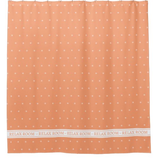 Orangenpfirsich Duschvorhang (Vorderseite)