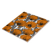 Orangenpflücke auf weiß fliese (Seite)