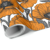 Orangenpflücke auf weiß geschenkpapier (Rolleneckpunkt)