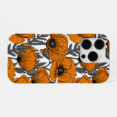 Orangenpflücke auf weiß iPhone hülle (Rückseite (Horizontal))