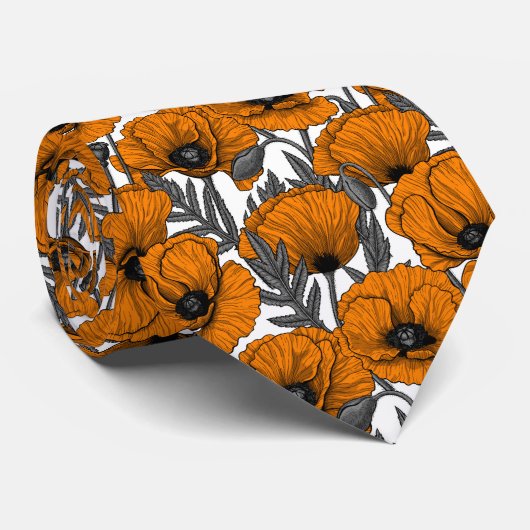 Orangenpflücke auf weiß krawatte (Gerollt)