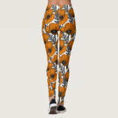 Orangenpflücke auf weiß leggings (Rückseite)