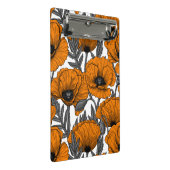 Orangenpflücke auf weiß mini klemmbrett (Schrägansicht)