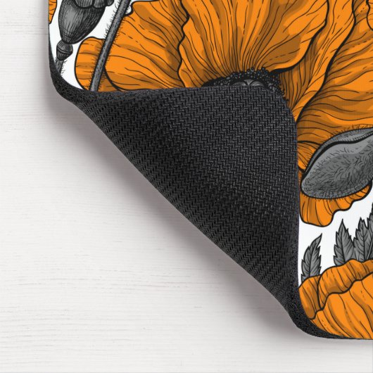 Orangenpflücke auf weiß mousepad (Ecke)