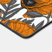 Orangenpflücke auf weiß schreibtischunterlage (Ecke)