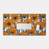 Orangenpflücke auf weiß schreibtischunterlage (Tastatur & Maus)