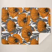 Orangenpflücke auf weiß sherpadecke (Vorderseite (Horizontal))