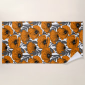 Orangenpflücke auf weiß strandtuch (Vorderseite)