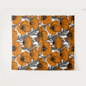 Orangenpflücke auf weiß wandteppich (Vorderseite (Horizontal))