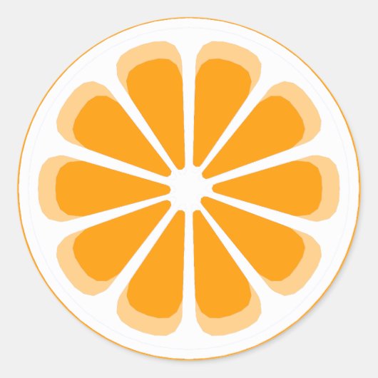 Orangenpinke Runder Aufkleber (Vorderseite)