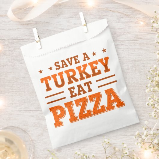 Orangenpizza rettend Pizza Geschenktütchen (Ausgeschnitten)