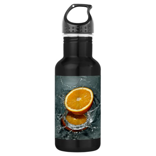 Orangenplash Trinkflasche (Vorderseite)